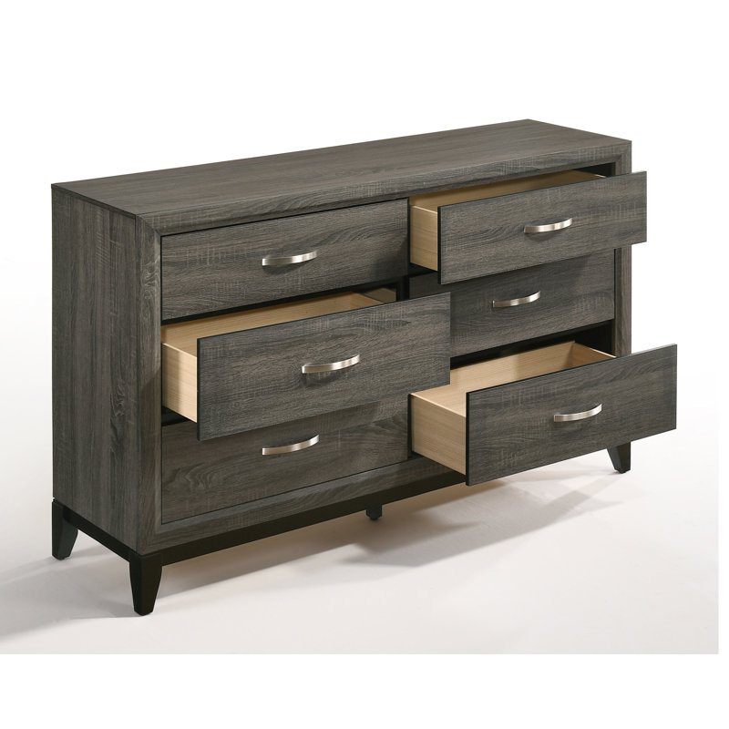 Latitude Run® Atworth Weathered Gray 6 - Drawer Dresser | Wayfair
